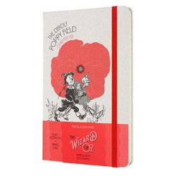 Блокнот Moleskine Le Wizard of Oz Large A5 120 листов в линейку белый/красный на сшивке (130x210 мм)